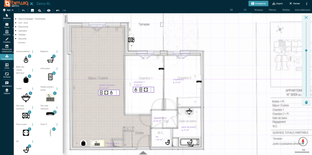 Exportez la maquette renseignée au format IFC/GbXML/SVG ou bbp